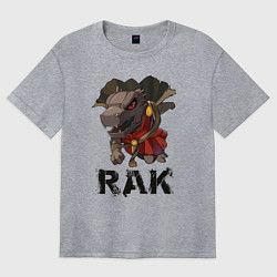 Футболка оверсайз женская Rak, цвет: меланж