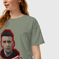 Футболка оверсайз женская Голяк Brassic Винни Онил, цвет: авокадо — фото 2