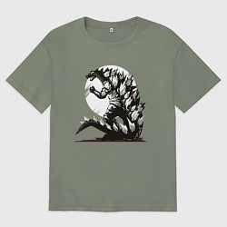 Женская футболка оверсайз Годзилла