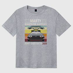 Футболка оверсайз женская Back to the Future, цвет: меланж