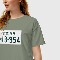 Футболка оверсайз женская Initial D Номер, цвет: авокадо — фото 2