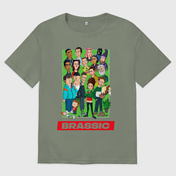 Футболка оверсайз женская Brassic Art Голяк, цвет: авокадо