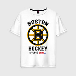 Футболка оверсайз женская BOSTON BRUINS NHL, цвет: белый