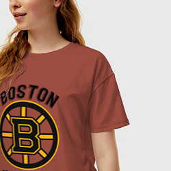 Футболка оверсайз женская BOSTON BRUINS NHL, цвет: кирпичный — фото 2