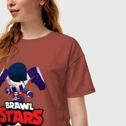 Футболка оверсайз женская Brawl Stars Эдгар, цвет: кирпичный — фото 2