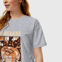 Футболка оверсайз женская Pankakke, цвет: меланж — фото 2