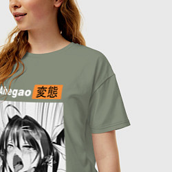 Футболка оверсайз женская Ahegao, цвет: авокадо — фото 2