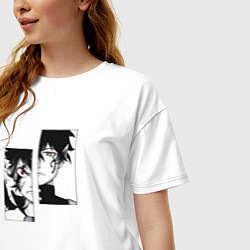 Футболка оверсайз женская Черный клевер, цвет: белый — фото 2