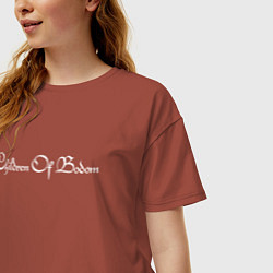 Футболка оверсайз женская Children of Bodom Logo Z, цвет: кирпичный — фото 2