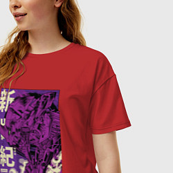 Футболка оверсайз женская Evangelion Eva-01, цвет: красный — фото 2