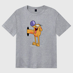 Футболка оверсайз женская Котопес, цвет: меланж