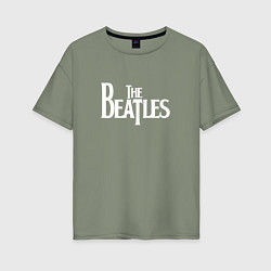 Футболка оверсайз женская The Beatles, цвет: авокадо