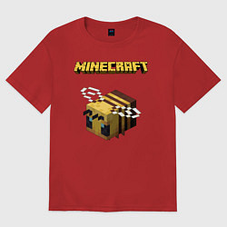 Футболка оверсайз женская Minecraft, цвет: красный