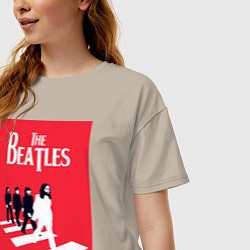 Футболка оверсайз женская The Beatles, цвет: миндальный — фото 2