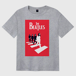 Футболка оверсайз женская The Beatles, цвет: меланж
