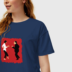 Футболка оверсайз женская Dance mia vega, цвет: тёмно-синий — фото 2