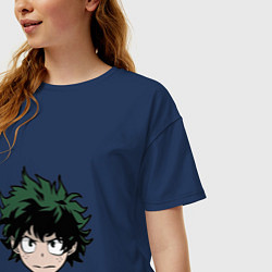 Футболка оверсайз женская Izuku Midoriya, цвет: тёмно-синий — фото 2