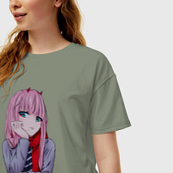 Футболка оверсайз женская Zero Two, цвет: авокадо — фото 2