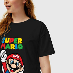 Футболка оверсайз женская Mario, цвет: черный — фото 2