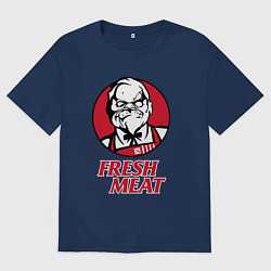Футболка оверсайз женская Pudge Dota Fresh Meat Пудж, цвет: тёмно-синий