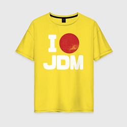 Футболка оверсайз женская JDM, цвет: желтый