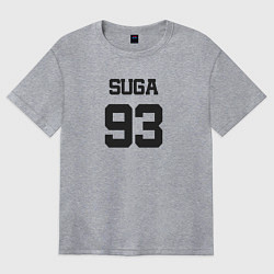 Футболка оверсайз женская BTS - Suga 93, цвет: меланж