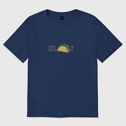 Футболка оверсайз женская Ну, ТАКОе, цвет: тёмно-синий