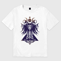 Футболка оверсайз женская Лунная богиня Селена, цвет: белый