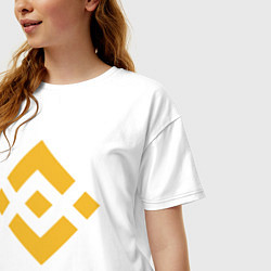 Футболка оверсайз женская BINANCE БИНАНС БИРЖА, цвет: белый — фото 2