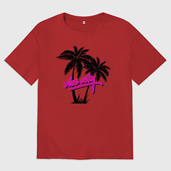 Футболка оверсайз женская GTA Vice City, цвет: красный