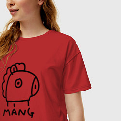 Футболка оверсайз женская BTS BT21 MANG, цвет: красный — фото 2