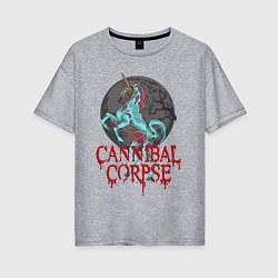 Футболка оверсайз женская Cannibal Corpse Труп Каннибала Z, цвет: меланж