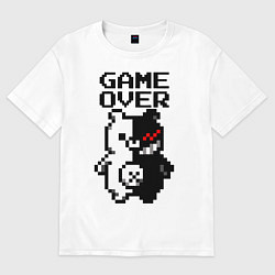 Футболка оверсайз женская MONOKUMA GAME OVER, цвет: белый