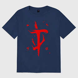 Футболка оверсайз женская DOOM ETERNAL ДУМ, цвет: тёмно-синий