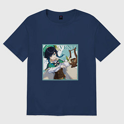 Футболка оверсайз женская Венти, цвет: тёмно-синий