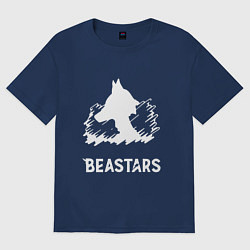 Футболка оверсайз женская ВЫДАЮЩИЕСЯ ЗВЕРИ, цвет: тёмно-синий