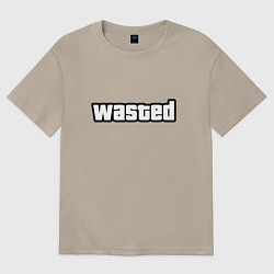 Футболка оверсайз женская WASTED, цвет: миндальный