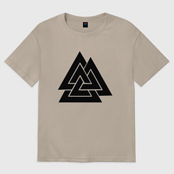 Футболка оверсайз женская Валькнут Valknut Z, цвет: миндальный