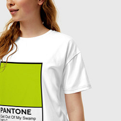 Футболка оверсайз женская Shrek: Pantone Color, цвет: белый — фото 2