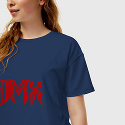 Футболка оверсайз женская DMX Logo, цвет: тёмно-синий — фото 2