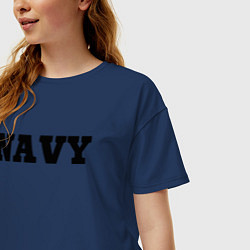 Футболка оверсайз женская NAVY, цвет: тёмно-синий — фото 2