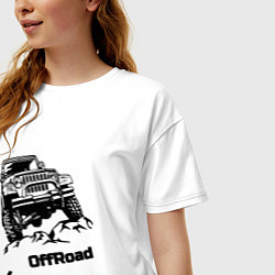 Футболка оверсайз женская Offroad 4х4, цвет: белый — фото 2