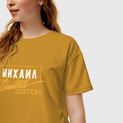 Футболка оверсайз женская Михаил Limited Edition, цвет: горчичный — фото 2