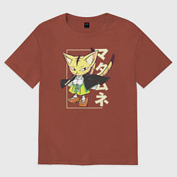 Футболка оверсайз женская Matamune, цвет: кирпичный