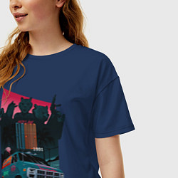 Футболка оверсайз женская Hotline Florida 1991, цвет: тёмно-синий — фото 2