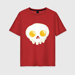 Футболка оверсайз женская Мой ужасный завтрак, цвет: красный