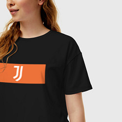 Футболка оверсайз женская Juventus Tee Cut & Sew 2021, цвет: черный — фото 2