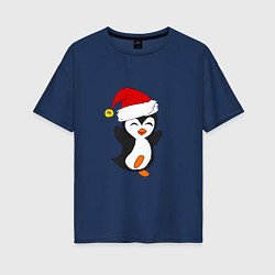 Женская футболка оверсайз Happy Pinguin