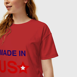 Футболка оверсайз женская Made in usa, цвет: красный — фото 2