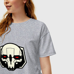 Футболка оверсайз женская Mech BattleTech, цвет: меланж — фото 2